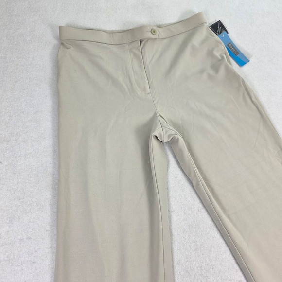 Haggar Pants - Haggar Women 14 Average Dress Pants Beige New Straight Leg Comfort Stretch